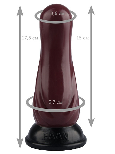 Коричневая анальная втулка с круглой головкой Сумерки богов 1016-43 BX DD (17,5 см)