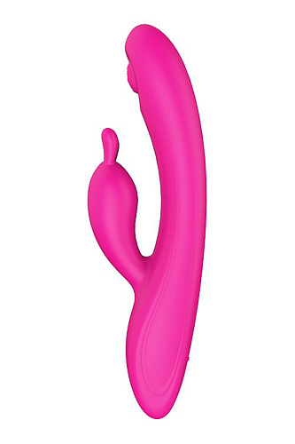Ярко-розовый вибромассажёр-кролик Dream Toys TAPPING BUNNY 21581 (21,3 см)