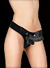Чёрный страпон Shots Media BV Realistic 7 Inch Strap-On OU154BLK (21,3 см)