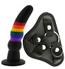 Чёрный поясной страпон Dream Toys STRAP ON SOLID DILDO 21740 (17 см)
