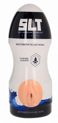 Телесный мастурбатор-вагина с самолубрикацией Shots Media BV Self Lubrication Masturbator Deluxe SLT005FLE