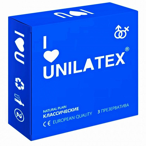 Классические презервативы телесного цвета Unilatex Natural Plain №3 (3 шт)