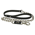 Чёрный массивный поводок-цепочка для ошейника Sitabella 3172-1