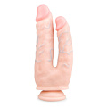Телесный анально-вагинальный фаллоимитатор EDC Wholesale Easytoys Double Dildo ET418SKN (25 см)