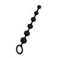 Чёрная анальная цепочка с шишечками Dream Toys RINGED BEADS 21494 (23 см)