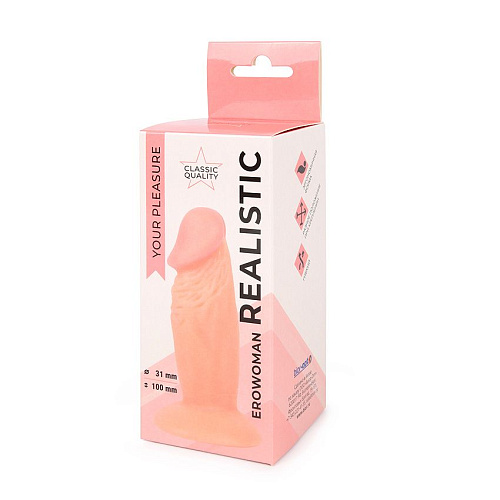 Реалистичный анальный фаллоимитатор на присоске Bior toys Erowoman ER-30060