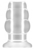 Прозрачная анальная пробка с тоннелем Shots Media BV №50 Medium Hollow Tunnel Butt Plug 4 Inch SON050TRA (10,2 см)