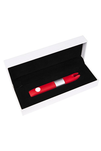 Красный клиторальный вибратор с 4Gb USB памяти и 7 режимами вибрации Qvibry QM2