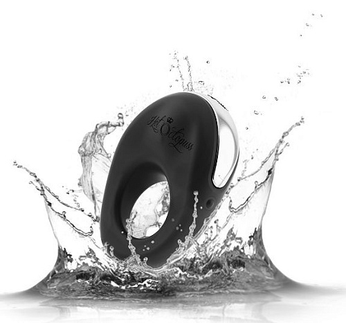 Чёрное эрекционное виброкольцо Hot Octopuss ATOM HO10