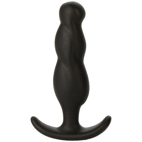 Чёрная анальная пробка Doc Johnson Mood Naughty 3 Silicone 1470-22-BX (8,9 см)