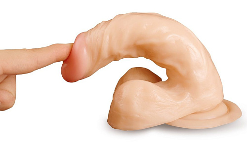 Телесный фаллоимитатор на присоске Brazzers DWS002 (18,5 см)