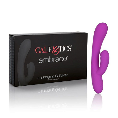 Фиолетовый перезаряжаемый вибромассажёр California Exotic Novelties Embrace Massaging G-Tickler SE-4609-30-3