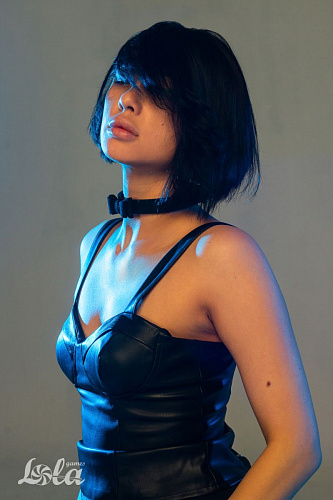 Чёрный ошейник с бабочкой Lola toys Decadence 1089-01lola