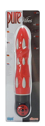 Красный силиконовый вибратор Seven Creations Pure Vibes 05-141RD (17,8 см)