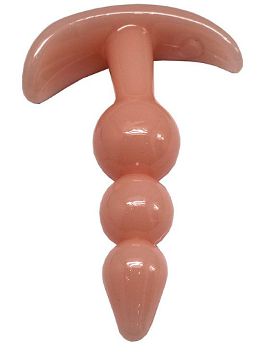 Телесная анальная пробка для ношения Eroticon 31037-4 (9 см)