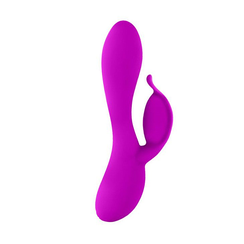 Лиловый вибромассажер со стимуляцией клитора Baile Philip BI-014225 (19,3 см)