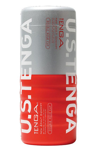 Мастурбатор красного цвета Tenga Double Hole CUP U.S. TOC-004US