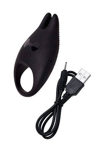 Чёрное эрекционное виброкольцо Erotist из силикона Erotist 548002