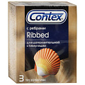 Презервативы с рёбрышками Contex Ribbed №3 (3 шт)