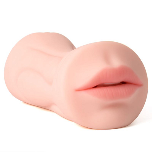 Двусторонний мастурбатор вагина и ротик телесного цвета Svakom Debby ZW6