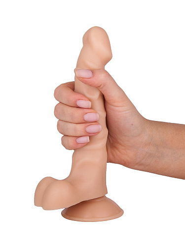 Реалистичный фаллоимитатор телесного цвета на присоске Сумерки богов №17 101-17 BX DD (18 см)