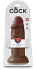 Коричневый фаллоимитатор Pipedream King Cock 10 Chubby PD5536-29 (25 см)
