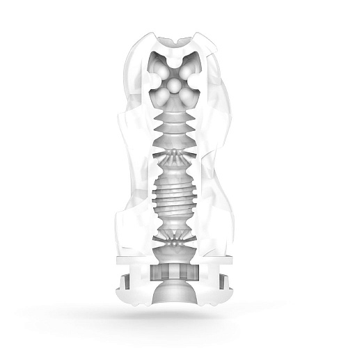 Чёрно-серебристый мастурбатор Tenga Reusable Vacuum CUP VC Ultra ATV-001G