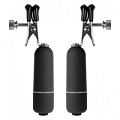 Чёрные клипсы на соски с вибрацией Shots Media BV OU039BLK