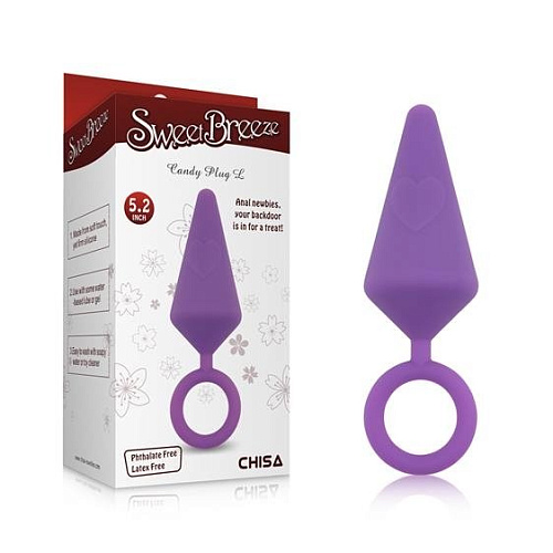 Фиолетовая анальная пробка с кольцом Chisa Candy Plug L CN-101495469 (13,2 см)