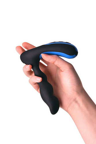 Массажёр простаты чёрно-синего цвета Erotist Second 541302