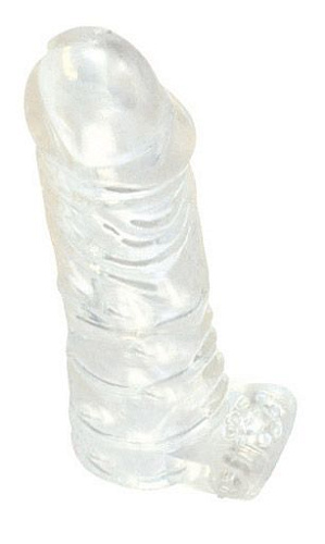 Прозрачная насадка на пенис с вибрацией California Exotic Novelties Power Rock Vibrating Penis Sleeve SE-1622-00-3 (11 см)