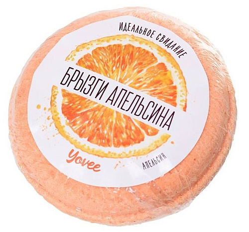 Бомбочка для ванны с ароматом апельсина ToyFa «Брызги апельсина» 722505
