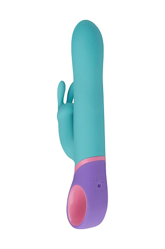 Мятный вибратор с клиторальным отростком EDC Meta PMV20-2 (23 см)