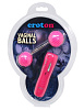 Розовые виброшарики с шипами и пультом Eroticon 30348