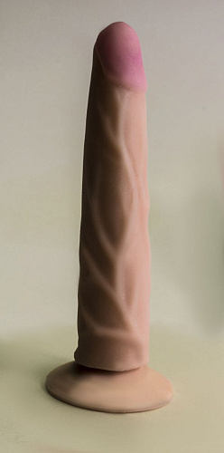 Телесный фаллоимитатор с венками на присоске LOVETOY (А-Полимер) 818201 (17 см)