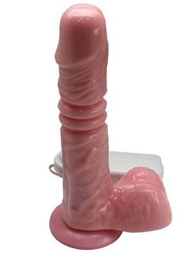 Телесный фрикционный вибратор Eroticon DILDO REALISTIC 30501-1 (18 см)