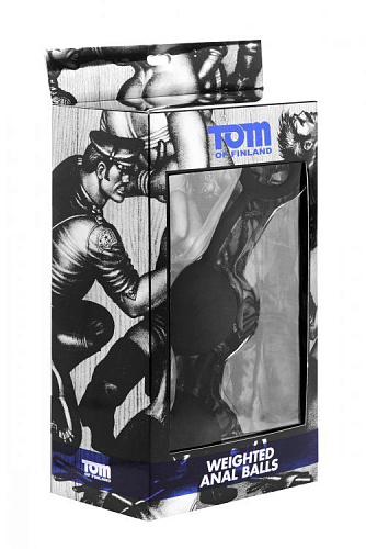 Чёрные анальные шарики XR Brands Tom of Finland Weighted Anal Balls TF1864