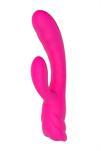 Розовый вибратор с клиторальным стимулятором Nalone PureX2 CS-B027-2 (20,7 см)