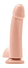 Телесный гладкий фаллоимитатор на присоске с мошонкой NS Novelties Smooth 5 Inch Dildo NSN-0929-01 (17 см)