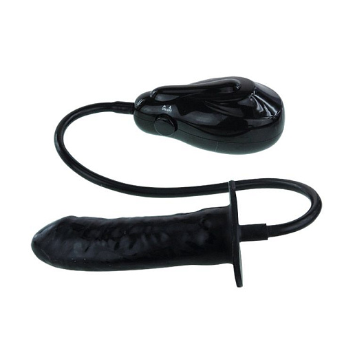 Чёрный расширяющийся вибратор Baile Bigger Joy BW-008078DAQ (15,5 см)