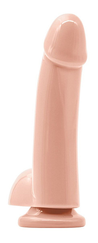 Телесный гладкий фаллоимитатор на присоске с мошонкой NS Novelties Smooth 5 Inch Dildo NSN-0929-01 (17 см)