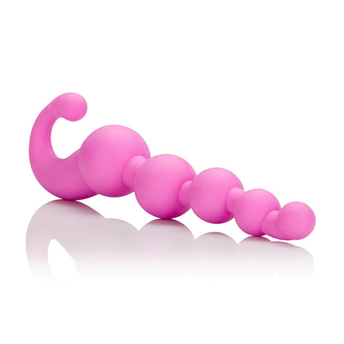 Упругая розовая цепочка California Exotic Novelties L Amour Premium Silicone Beaded Probes SE-4626-04-3 (17 см)