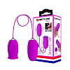 Лиловое виброяйцо с клиторальным стимулятором на сцепке Baile Daisy BI-014749