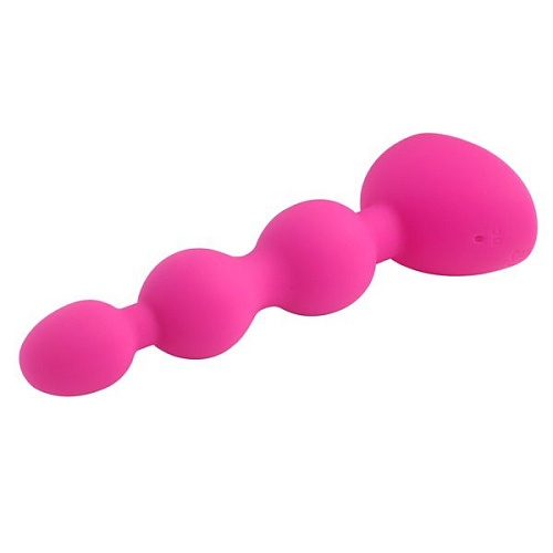 Розовый анальный вибростимулятор с пультом ДУ Howells Anal Beads S 189023pink (14,5 см)