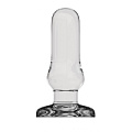 Стеклянный, прозрачный анальный стимулятор Shots Media BV Bottom Line Model 4 BTM013GLS (10,5 см)