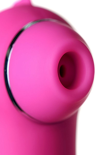 Розовый вакуум-волновой стимулятор клитора с вибрацией ToyFa Dino 119001