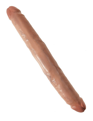 Двусторонний фаллоимитатор-мулат кофейного цвета Pipedream 12 Slim Double Dildo PD5516-22 (30 см)