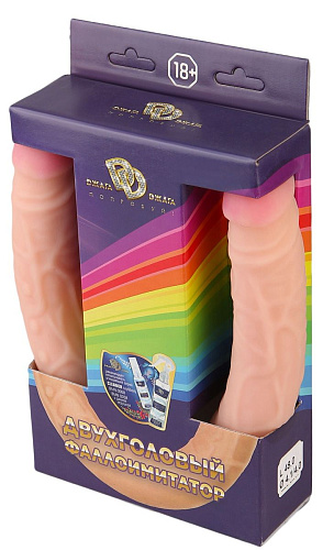 Телесный двухсторонний фаллоимитатор-реалистик Сумерки богов 3206-01 BX DD (47,7 см)