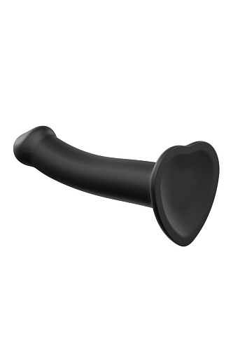 Чёрный фаллос на присоске Strap-on-me Silicone Bendable Dildo S 6013137 (17 см)