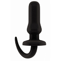 Чёрная анальная пробка с хвостиком Shots Media BV SONO №13 SON013BLK